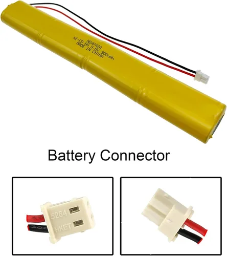 Miniatura 4 de BBAT0043A Ni-Cd 9.6V 900mAh Luz de emergencia Batería compatible con ELBB003 ELB-B003 ELB-B004 ELBB004 OSI OSA228 DANTONA CUSTOM-306-U BBAT0044A