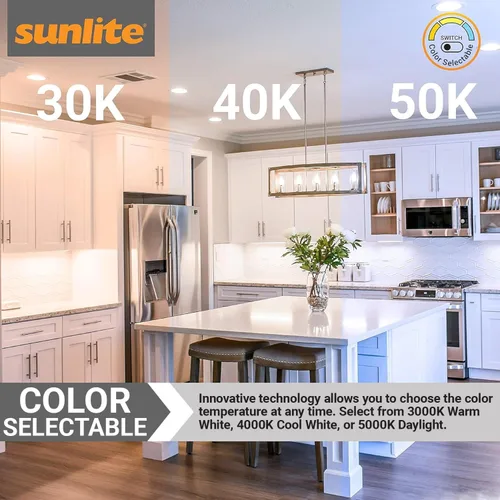 Miniatura 7 de Sunlite Iluminación LED para debajo del gabinete, enchufe de 12 pulgadas enlazables debajo de la encimera para cocina, 16 vatios, 120 voltios, 1600