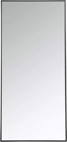 Miniatura 28 de Elegant Decor Monet - Espejo rectangular con marco de metal (60 x 18 pulgadas), color negro