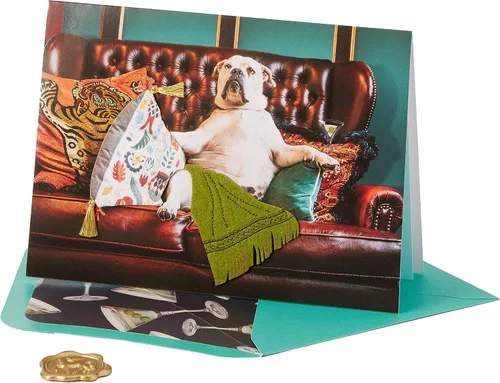 Miniatura 4 de NIQUEA.D, Tarjeta de cumpleaños de perro en el sofá