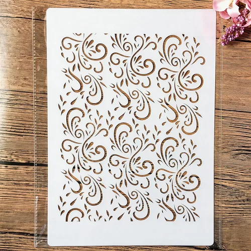 Miniatura 25 de TIAMECH Plantilla de alas reutilizables A4 para pintar, par de plantillas de capas de corazón de ala de ángel, arte de pared, muebles de madera