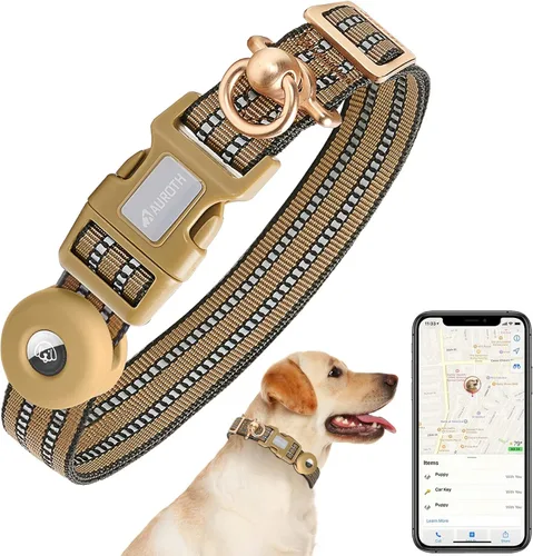 Miniatura 10 de Collar de perro Auroth para perros medianos y grandes, collar de perro reflectante, collares de perro de nylon suave ajustables con resistente army