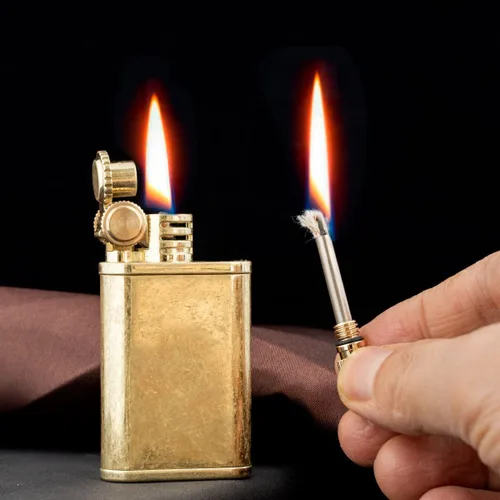 Miniatura 2 de 2 en 1 Lighetr - Encendedor permanente de queroseno con fósforo permanente (latón)