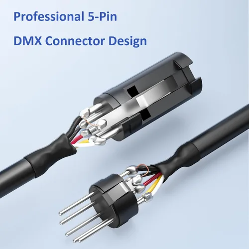 Miniatura 4 de SMALL-EYE Cable DMX de 5 pines de 3 pies, paquete de 8 – Cable de iluminación de escenario macho a hembra de 4 núcleos DMX512 (3 pies)