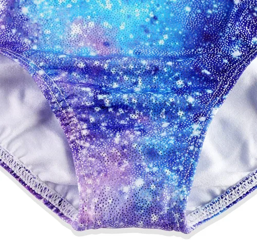 Miniatura 136 de HOZIY - Leotardos de manga larga para niñas, de gimnasia, para niños pequeños, trajes florales de unicornio, galaxia, arco iris, patrón de rayas