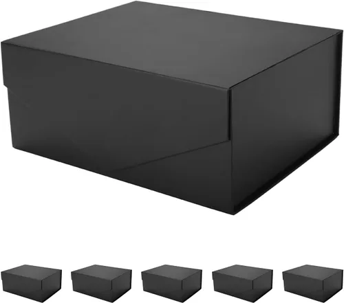 Miniatura 22 de PACKHOME Caja de regalo de 9 x 6.5 x 3.8 pulgadas, caja plegable rectangular con tapa magnética para embalaje de regalo (rosa mate, textura de grano)