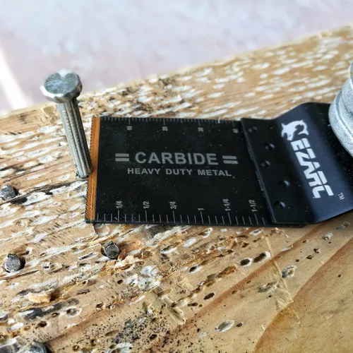 Miniatura 2 de EZARC Cuchillas oscilantes de carburo para herramientas, cuchillas multiherramienta para material duro, metal, clavos. tornillos, paquete de 3