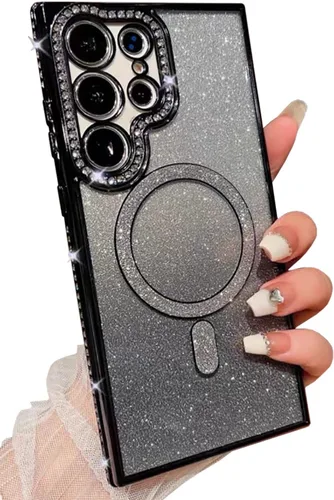 Miniatura 16 de Bonita funda compatible con Samsung Galaxy Z Flip 5/Z Flip 6 de 6.7 pulgadas, cuentas de lujo de color dorado 3D de arena movediza con soporte