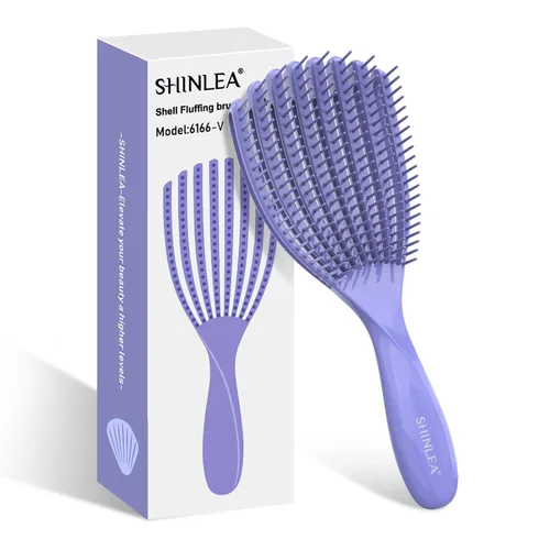 Miniatura 8 de SHINLEA cepillo desenredante para cabello rizado, cepillo de pelo para cabello húmedo y seco, grueso y fino, peina fácilmente el cabello rizado