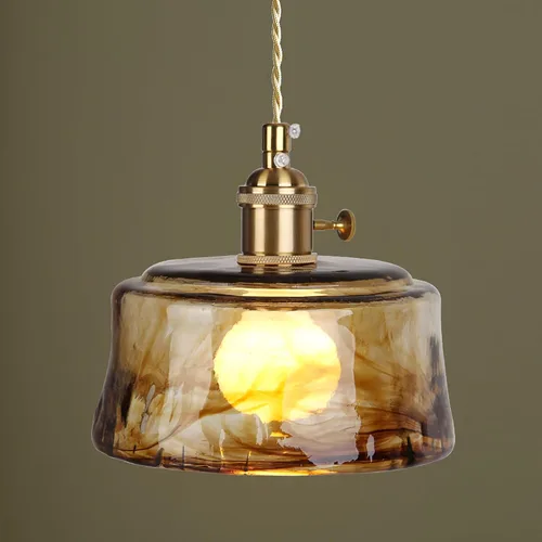 Miniatura 9 de Sedelan Lámpara Colgante Vintage, Luces Colgantes de Vidrio Isla de Cocina, Lámpara Colgante Antigua, Iluminación Colgante Interior para Cocina