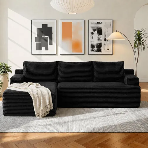 Miniatura 17 de Sofá modular Cloud de 108 pulgadas, moderno sofá deshuesado con otomana móvil, sofá modular de asiento profundo, sofás esquineros de pana para sala