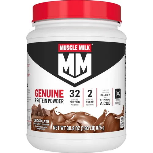 Miniatura 14 de Muscle Milk Polvo de Proteína Genuine, Crema de Banano, 1.93 Libras, 13 Porciones, 32g de Proteína, 4g de Azúcar, Calcio, Vitaminas A, C y D