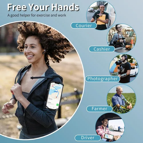 Miniatura 6 de Wristband Phone Holder for Running,【360° Rotatable & Upgrade Anti-Drop (Black)