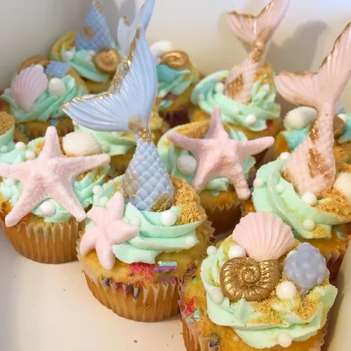Miniatura 7 de Moldes de fondant con temática marina, 4 piezas, cola de sirena, concha, estrella de mar, para hornear, chocolate, moldes de silicona