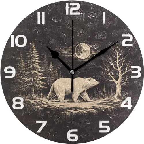 Miniatura 16 de ALAZA - Reloj de pared redondo con mapa étnico de África, silencioso, sin tictac, pintura al óleo para el hogar, oficina, escuela, arte decorativo