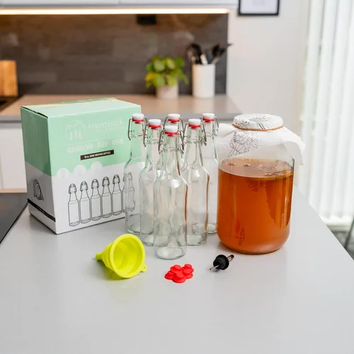 Miniatura 8 de Botellas de Kombucha, botellas de vidrio con tapa oscilante para Kombucha, cerveza, kiefer, limoncillo, vainilla, 16 onzas, botella estilo Grolsch