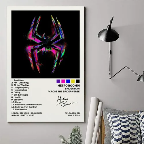 Miniatura 6 de EASSL Póster de Spider-M con texto en inglés "Across The Spider-Verse" (16 x 24 pulgadas)