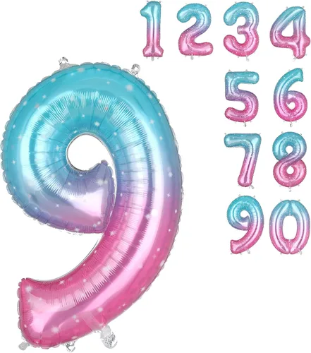 Miniatura 8 de Globos de 34 pulgadas con el número 5, globos de aluminio de Mylar para helio, globos digitales de helio, boda, despedida de soltera, aniversario