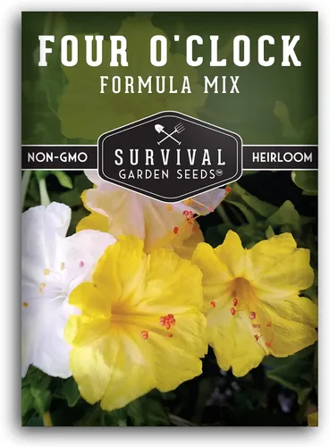 1 paquete de semillas de mezcla de fórmula de cuatro en punto para plantar con instrucciones para cultivar flores coloridas en tu hogar, vegetales o