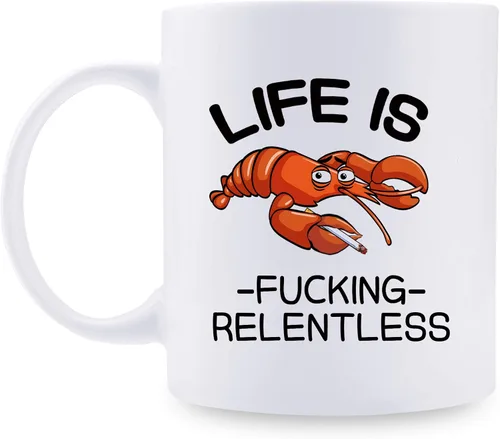 Miniatura 11 de aiyaya Taza de café con texto en inglés "Don't Hurry Be Happy Sloth - Bonita taza de café de perezoso de 11 onzas – Regalos de cumpleaños de Navidad