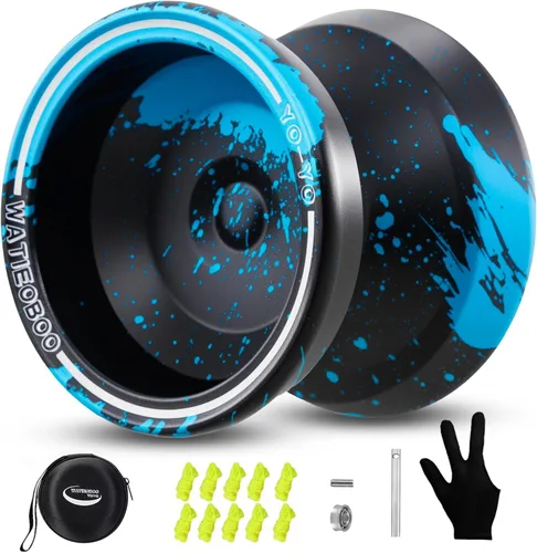Miniatura 7 de Yoyo Yoyos Responsivos para Principiantes, Yo Yo Profesional No Responsivo para Adultos Pro Yoyo de Metal para Trucos con Kit de Rodamientos, 10