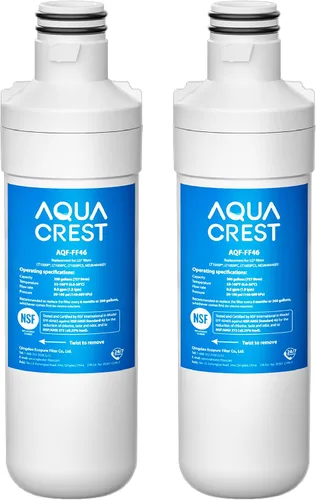 AQUA CREST LT1000PC ADQ747935 MDJ64844601 Filtro de agua para refrigerador certificado NSF, reemplazo para LG® LT1000P®, LT1000PCS, ADQ74793501,