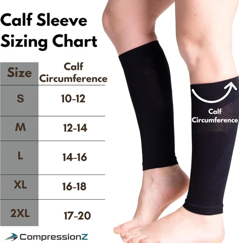 Miniatura 5 de CompressionZ Calf Compression Sleeves for Men & Women Running Shin Splint Support - Footless Socks Varicose Pain Relief