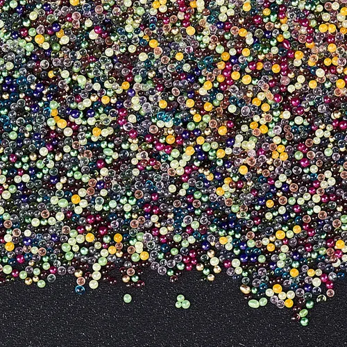 Miniatura 9 de OLYCRAFT 210g 1~3mm Cuentas de Cristal con Burbujas Sin Agujero Iridescentes Cuentas de Gotas de Agua Burbuja Cuenta de Cristal Iridescente
