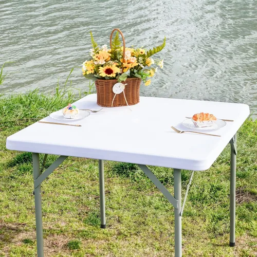 Miniatura 26 de Mantel cuadrado ajustable elástico de elastano para mesa, para comedor, cocina, hogar, fiesta, color azul marino, 34 x 34 pulgadas