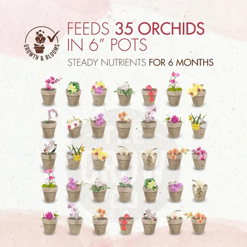 Miniatura 5 de Alimento para plantas de orquídeas (5 oz, más de 50 aplicaciones) – Gránulos de fertilizante estimulante de floración para orquídeas en macetas
