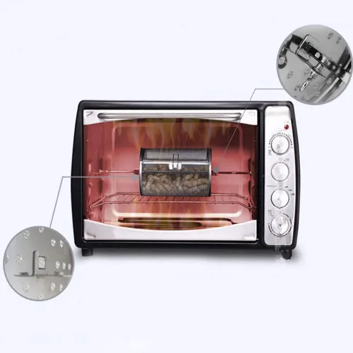 Miniatura 5 de GEZICHTA Asador de parrilla para barbacoa, jaula de acero inoxidable a la parrilla, cesta de parrilla enrollable para verduras, parrilla asadora