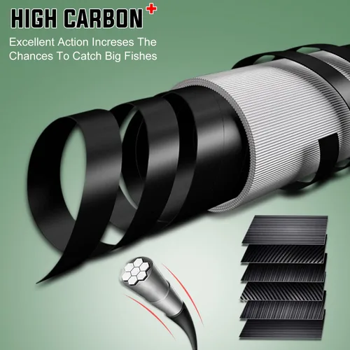 Miniatura 5 de Sougayilang Combo de caña de pescar Surf IM8 de carbono, 3 piezas de caña giratoria de viaje con carrete giratorio de tamaño 4000