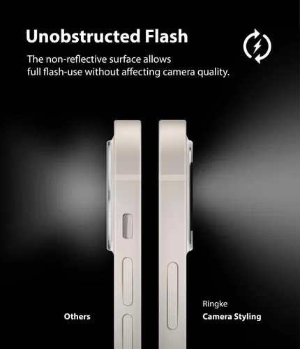 Miniatura 6 de Ringke Estilo de cámara compatible con iPhone 12 Mini protector de lente de cámara - Plata