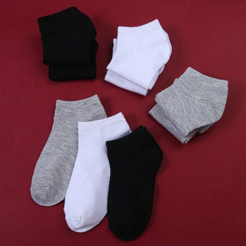 Miniatura 6 de Cooraby 25 pares de calcetines para niños, calcetines de corte bajo, calcetines deportivos de media amortiguación, calcetines deportivos para niños