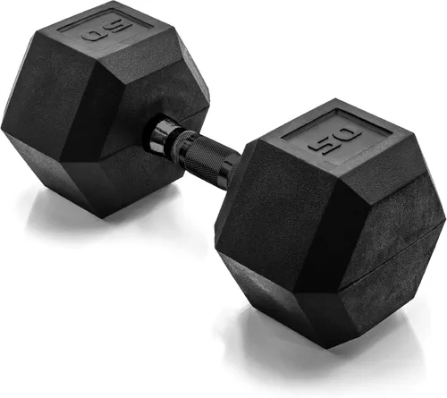 Miniatura 83 de CAP Barbell Peso de la mancuerna hexagonal recubierta, individual, 10-120 libras, múltiples opciones