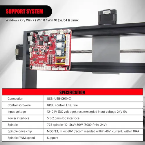 Miniatura 2 de RATTMMOTOR Placa controladora CNC de 4 ejes GRBL Tablero de controlador USB Puerto USB 12-24VDC Router CNC Máquina de grabado Controlador para DIY