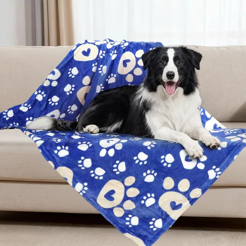 Miniatura 25 de Rezutan Mantas para Perros Grandes, Mantas de Franela para Perros y Gatos Lavables, Suave Manta para Mascotas y Funda para Jaula de Perro, Lindo
