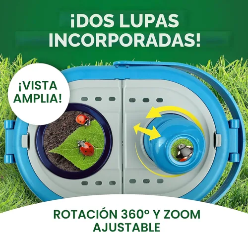 Miniatura 4 de Kit para atrapar insectos National Geographic para niños - Hábitat de insectos para niños con visor magnificado, atrapainsectos, pinzas y guía