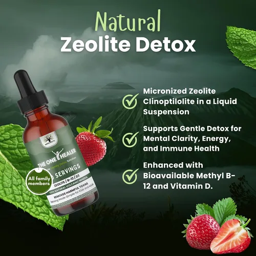 Miniatura 4 de The One Healer Zeolite Detox para niños y adultos, gotas de zeolita pura con metilo B12 y vitamina D3 para desintoxicación de metales pesados