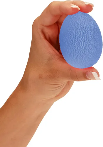 NOVA Huevo ovalado para ejercitador de mano, bola ovalada para fuerza, estrés y recuperación, viene en 3 niveles de resistencia, rosa suave,