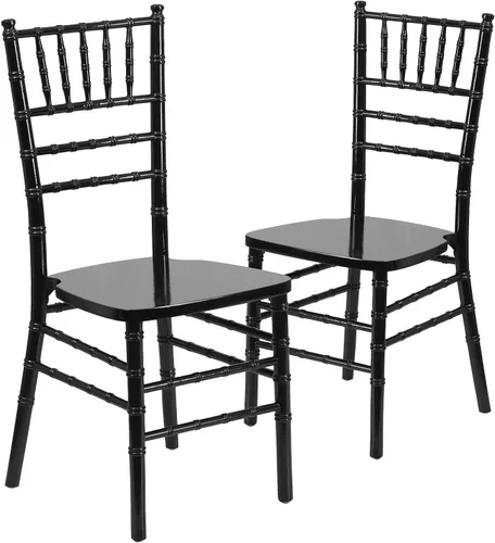 Miniatura 22 de Flash Furniture - Silla Chiavari de madera negra de la serie HERCULES