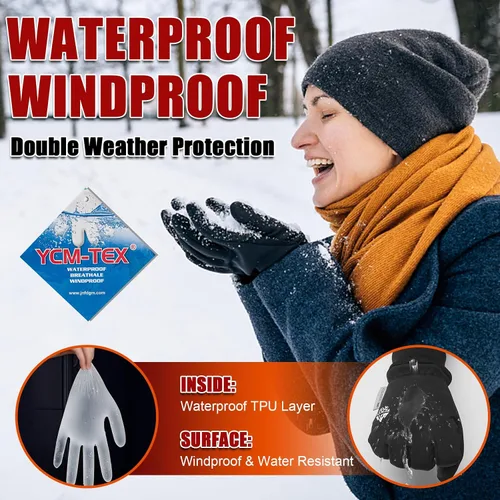Miniatura 3 de RIGWARL Guantes térmicos de invierno Thinsulate 3M impermeables y resistentes al viento -10F para hombres y mujeres