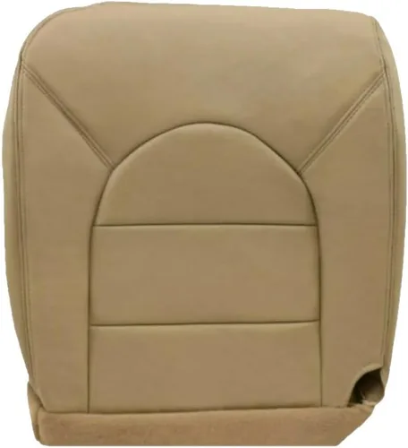 Compatible con 2000 Ford F250 F350 F450 Lariat Super Duty Funda de asiento de cuero genuino de repuesto en color marrón pergamino medio (con asiento