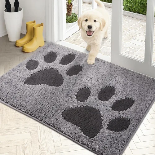 Miniatura 40 de PURRUGS Tapete para puerta que atrapa la suciedad, 32 x 70 pulgadas, antideslizante, lavable a máquina, tapete de microfibra para entrada, tapete