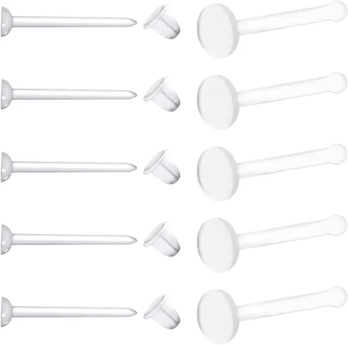 Miniatura 14 de Satix Retenedores de piercing transparentes de estilo mixto para cirugía de trabajo, retenedor de aretes transparente Bioflex, retenedor de anillos