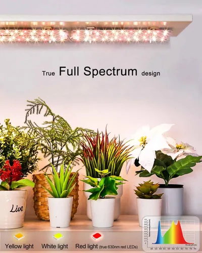 Miniatura 2 de Luces para plantas, espectro completo de 12 W (equivalente a 120 W), panel ultrafino, 84 LED lámpara solar para plantas con interruptor