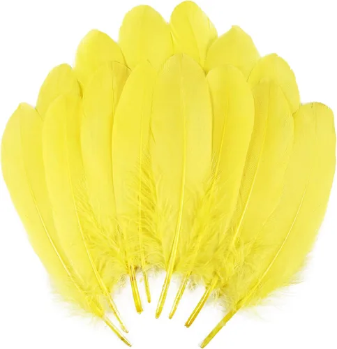 Miniatura 18 de THARAHT 120 plumas de ganso azul aguamarina naturales a granel de 6-8 pulgadas 5.9-7.9 in para manualidades, bricolaje, cosplay, boda, fiesta
