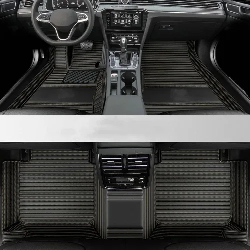 Miniatura 20 de Personaliza las alfombrillas de cuero de lujo de protección para todo tipo de clima para automóviles, SUV y camiones según el modelo automotriz azul