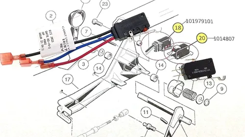 Miniatura 5 de Kit de microinterruptores para carrito de golf a gas Club Car DS 1999-actual 101979101 1014808 1014807