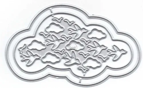 DzIxY Nubes huecas de pájaro troqueles de corte de metal para kit de fabricación de tarjetas, papel de gofrado, troqueles, plantillas de máquina de